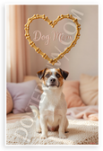 Dog Mom Parson Russell Terrier Dog Bone Heart 12x18 US Made Poster