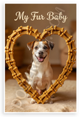My Fur Baby Parson Russell Terrier Dog Treat Heart Frame 12x18 US Made Poster