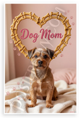 Dog Mom Heart Bone Frame Norfolk Terrier 12x18 US Made Poster