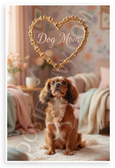 Dog Mom English Toy Spaniel Bone Heart Wall Art 12x18 US Made Poster