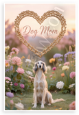 Dog Mom Saluki Heart Dog Bones Pastel Flowers 12x18 US Made Poster