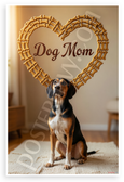 Dog Mom Treeing Walker Coonhound Bone Heart Frame 12x18 US Made Poster