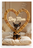 Dog Mom Chihuahua Heart Dog Bones Cute Pet 12x18 US Made Poster