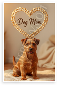 Dog Mom Irish Terrier Dog Bone Heart Wall Art 12x18 US Made Poster