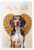 My Fur Baby Treeing Walker Coonhound Dog Bone Heart 12x18 US Made Poster