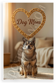 Dog Mom Swedish Vallhund Bone Heart Frame 12x18 US Made Poster
