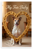 My Fur Baby Smooth Fox Terrier Dog Bone Heart Frame 12x18 US Made Poster