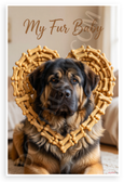 My Fur Baby Tibetan Mastiff Dog Bone Heart 12x18 US Made Poster