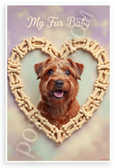 My Fur Baby Irish Terrier Dog Bone Heart Frame 12x18 US Made Poster