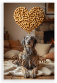 Dog Mom Scottish Deerhound Dog Bone Heart Cozy Living Room 12x18 US Made Poster