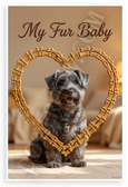 My Fur Baby Kerry Blue Terrier Dog Bone Heart Frame 12x18 US Made Poster