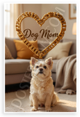 Pumi Dog Dog Mom Heart Bone Frame Cozy Indoor 12x18 US Made Poster