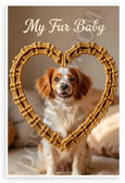 My Fur Baby Nederlandse Kooikerhondje Dog Bone Treat Heart 12x18 US Made Poster