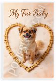 My Fur Baby Löwchen Dog in Dog Bone Heart Frame 12x18 US Made Poster