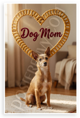 Dog Mom Portuguese Podengo Pequeno Heart Dog Bone Frame 12x18 US Made Poster