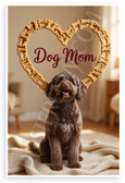Dog Mom Spanish Water Dog Dog Bone Heart Wall Art 12x18 US Made Poster