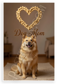 Dog Mom Norwegian Buhund Dog Bone Treat Heart 12x18 US Made Poster