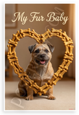 My Fur Baby Glen of Imaal Terrier Dog Bone Heart Frame 12x18 US Made Poster