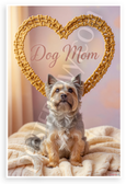 Dog Mom Skye Terrier Dog Bone Heart Pastel 12x18 US Made Poster