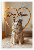 Dog Mom Pyrenean Shepherd Dog Bone Heart Frame 12x18 US Made Poster