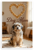 Dog Mom Polish Lowland Sheepdog Dog Bone Heart 12x18 US Made Poster