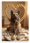 Belgian Laekenois Dog Dog Mom Bone Heart Frame 12x18 US Made Poster