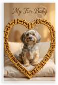 My Fur Baby Skye Terrier Dog Bone Heart Frame 12x18 US Made Poster