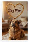 Chinook Dog Dog Mom Bone Heart Frame Cozy Pet Lover 12x18 US Made Poster