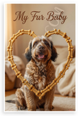 My Fur Baby Otterhound Dog Bone Heart Frame 12x18 US Made Poster