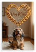 Dog Mom Dachshund Heart Dog Bone Treats 12x18 US Made Poster
