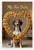 My Fur Baby Harrier Dog Dog Bone Heart Frame 12x18 US Made Poster