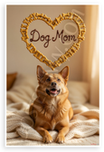 Dog Mom Norwegian Lundehund Dog Bone Heart Wall Art 12x18 US Made Poster