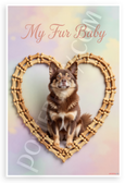 My Fur Baby Norwegian Lundehund Dog Bone Heart Frame 12x18 US Made Poster