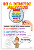 Be a Question Detective Asking Questions Educational 12x18 US Made Poster