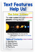 Text Features Help Us Solar System Educational 12x18 US Made Poster
