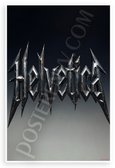 Helvetica Metallica Style Typography Modern Art 12x18 US Made Poster