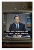 Cyril Connolly "Everything is a Dangerous Drug Except Reality" Inspirational 12x18 US Made Poster