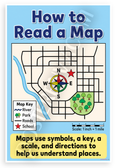How to Read a Map Educational Poster 12x18 US Made Poster