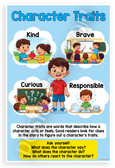 Character Traits Good Readers Classroom Educational 12x18 US Made Poster