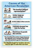 Causes of the American Revolution Educational Infographic 12x18 US Made Poster