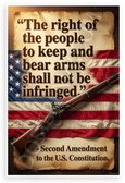 Second Amendment 'Right of the People to Keep and Bear Arms' Patriotic 12x18 US Made Poster