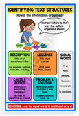 Identifying Text Structures Educational 12x18 US Made Poster