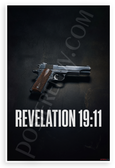 Revelation 19:11 1911 Handgun Patriotic Christian 12x18 US Made Poster