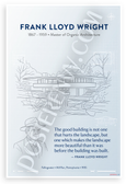 Frank Lloyd Wright "Good Building Landscape Quote" Architecture 12x18 US Made Poster