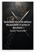 Sun Tzu "Invincibility Lies in the Defence" The Art of War 12x18 US Made Poster