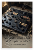 Sun Tzu 'The Greatest Victory Is That Which Requires No Battle' Inspirational 12x18 US Made Poster