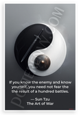 Sun Tzu "Know the Enemy and Know Yourself" Inspirational 12x18 US Made Poster