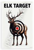 Elk Target Bull Shooting Practice 12x18 US Made Poster