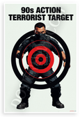 90s Action Terrorist Target Tactical Shooting Range 12x18 US Made Poster