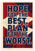 Hope for the Best Plan for the Worst Motivational Quote 12x18 US Made Poster